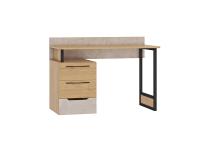 Стол письменный СТЭНФОРД имеет просторную рабочую поверхность и три вместительных выдвижных ящика цвет Дуб Бунратти/Слейт/Черный ширина 120 см