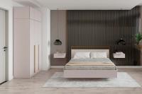 Спальня Николь с кроватью 160 х 200 см, с ортопедическим основанием и подъемным механизмом, цвет Кашемир / Золото, двухспальная кровать