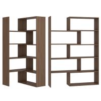 Стеллаж 12 цвет Ясень Шимо темный ширина 80 см ЛДСП с полками для гостиной, спальни и прихожей