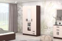 Шкаф распашной "Эконом" Цвет Дуб венге/Дуб белфорд, ширина 120 см, для одежды, с ящиками, в коридор, в спальню, в прихожую, с полками