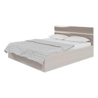 Кровать 1,4 м Ненси, цвет Ясень шимо светлый/Капучино глянец (с подъемным механизмом) спальное место 140*200 см ЛДСП для взрослых и подростков