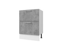 Кухонный модуль Оптима Стол 60 - 2 ящика, цвет Бетон грей