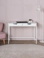 Стол письменный на металлических ножках ГУД ЛАКК Ингар Д 100x48x76, белый, ширина 100 см, с ящиками для ноутбука, учебный, для косметики