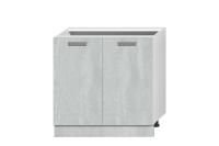 Кухонный модуль "Тифани" Н-80 Белый, Бетонный Камень, ширина 80 см, напольный, с полками