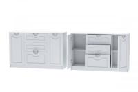 DL Комод 3 Иннэс 7 Ника, ширина 140 см, комод с ящиками, в гостиную, в спальню