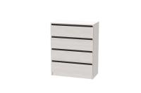 Комод 4 ящика Кэт 1 Графит и Ясень Анкор светлый, ширина 80 см, комод для одежды, в спальню, в гостиную, в прихожую