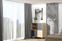 Комод К-1 Лион, ширина 104 см, комод с ящиками, с полками, для спальни, для гостиной