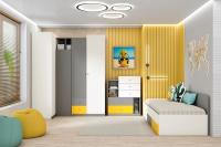 Молодежная Клео набор 3 Графит Миндаль Солнечный, ширина 275 см, комплект мебели, в подростковую, в детскую, в спальню