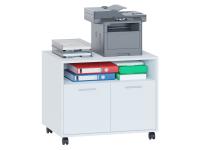 Тумба КТ-351, цвет Белый, ширина 74 см, с дверцами и полкой, офисная для книг и документов