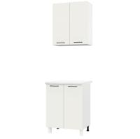 Кухня Trend 600, цвет Белый/Холст молоко МДФ