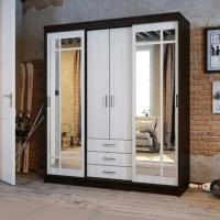 Шкаф-купе ЛОРД Венге/Сосна лоредо, ширина 170 см, с полками, напольный, ЛДСП