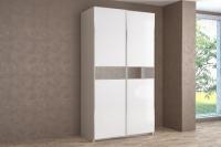 Шкаф купе Иннэс 5 1,2 Бодега и Белый Глянец/вст.Зеркало, ширина 120 см, шкаф для одежды, в спальню, в прихожую