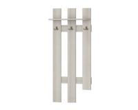 Вешалка МИЛА цвет Ясень Шимо светлый ширина 60 см ЛДСП настенная с 3 крючками и полкой