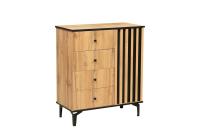 Комод 51.05 Либерти (опора метал. h 150 мм), дуб вотан, ширина 82 см, для гостиной, для спальни, для прихожей