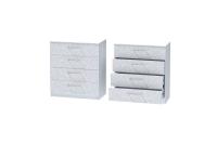 Комод 1 Иннэс 7 Бетон снежный и Белый, ширина 80 см, комод с ящиками, в гостиную, в спальню