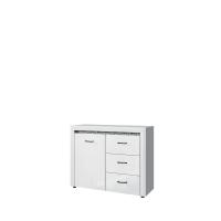 WHITEBLACK, Тумба 1D3S. Цвет БЕЛЫЙ / БЕЛЫЙ ГЛЯНЕЦ