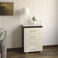 Комод К-1.4 с гладильной доской Венге / Дуб молочный ширина 75 см ЛДСП для гостиной в спальню с ящиками