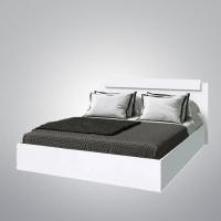 Кровать полутороспальная / двуспальная "ЭКО" 140х200 Белый гладкий, подростковая для подростка мальчика и девочки, напольная, детская