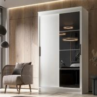 Шкаф-купе Элегант 4 ширина 126 см Белый гладкий, для одежды, большой, с ящиками, высота 200 см, высокий