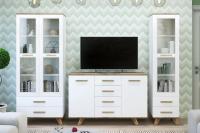 Гостиная Вега Скандинавия (комплект 1), цвет Белый, Дуб Каньон