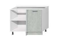 Кухонный модуль "Тифани" Н-100 Белый, Бетонный Камень, ширина 100 см, напольный, с полками