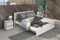 Спальня "Лиана" Кровать 1,6 Дуб Крафт Белый, Дуб Крафт Золотой, ширина 176.2 см, двуспальная