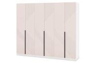 Шкаф Палермо 6-ти створчатый Белый/Матовый Бежевый