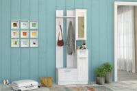 Прихожая "Уют" Цвет Анкор светлый, ширина 120 см, с обувницей, с зеркалом, в коридор