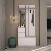 Прихожая "Хилтон" 100 см, цвет Кашемир, с полками, с зеркалом, с ящиками
