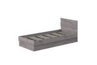 Кровать МС "Соната" цвет Дуб Крафт Серый, 90 см , подростковая для подростка мальчика и девочки, напольная, односпальная