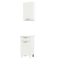 Кухня Trend 400, цвет Белый/Холст молоко МДФ