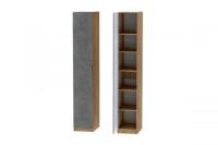 Шкаф 4 с фасадом Иннэс 7 ширина 40 см, Бетон графит и ЛДСП Дуб Крафт золотой, распашной шкаф, в спальню, в гостиную, гардероб