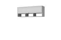 МС "Алисия" Навес Анкор Светлый, ширина 135 см, с полками, с ящиком, навесной