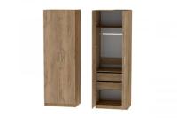 Шкаф 3 с фасадом Иннэс 7 ширина 80 см, Дуб Крафт золотой, распашной, в гостиную, в спальню