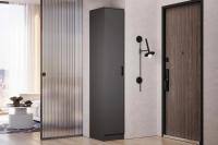 Шкаф Соло Графит, ширина 40 см, однодверный, с полками, для одежды, в спальню или гостевую, для прихожей