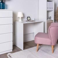 Стол письменный КАСТОР, 80х50х75 см, белый, ширина 80 см, для школьника или студента, учебный для ноутбука