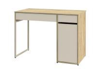 Стол письменный Эдем-1 Дуб сонома / Белый жемчуг ЛДСП ширина 105 см с полками с ящиком для спальни для детской