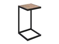 Кофейный стол (арт. Ст125.0) легко задвигается под диван или кресло цвет МЕТАЛЛ Черный Муар/Пихта ширина 33 см