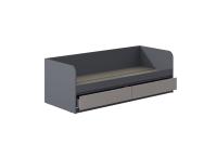 Кровать МС "Соната" цвет Графит, Кашемир, 80 см , подростковая для подростка мальчика и девочки, напольная, с ящиками