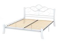 Кровать двойная 42.50 Антея, цвет белый, ширина 160 см, металлическая, ортопедическая, в спальню