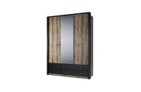 Шкаф 3DG2S Z, JAGGER, цвет Дуб монастырский /Черный