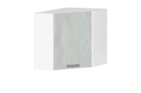 Кухонный модуль "Тифани" ВУ-60 Белый, Бетонный Камень, ширина 60 см, с полками, навесной