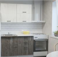 Кухонный гарнитур Сиена лайт 1200мм прямая ширина 120см цвет Дуб грей/Бетон темный/сосна с ящиками подъемным дверками