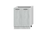 Кухонный модуль "Тифани" Н-60 Белый, Бетонный Камень, ширина 60 см, напольный, с полками