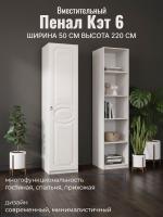 Пенал Кэт 6, ширина 50 см, стеллаж, с полками, в гостиную, в спальню