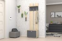 Прихожая "Монако-2". Вешалка ВШ-01 Дуб Сонома, Графит ширина 63.2 см