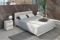 Спальня "Лиана" Кровать 1,4 Дуб Крафт Белый, Дуб Крафт Золотой, ширина 156.2 см, двуспальная