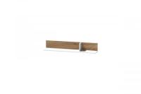 Полка 2 Иннэс 7, ширина 130 см, Белый ЛДСП и Дуб Крафт золотой, книжная, интерьерная, в спальню, в гостиную