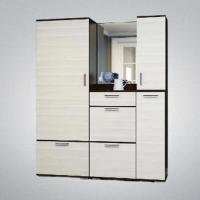 Прихожая комплект "НИКА" Дуб венге / Сосна лоредо Набор, со шкафом, узкая, с тумбой, с зеркалом, в коридор / ширина 140 см