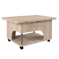 Стол трансформер Стэп, цвет ясень шимо светлый